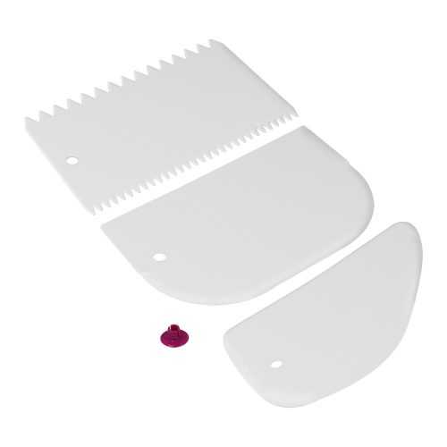 3 db-os fehér műanyag spatulaszett - Metaltex