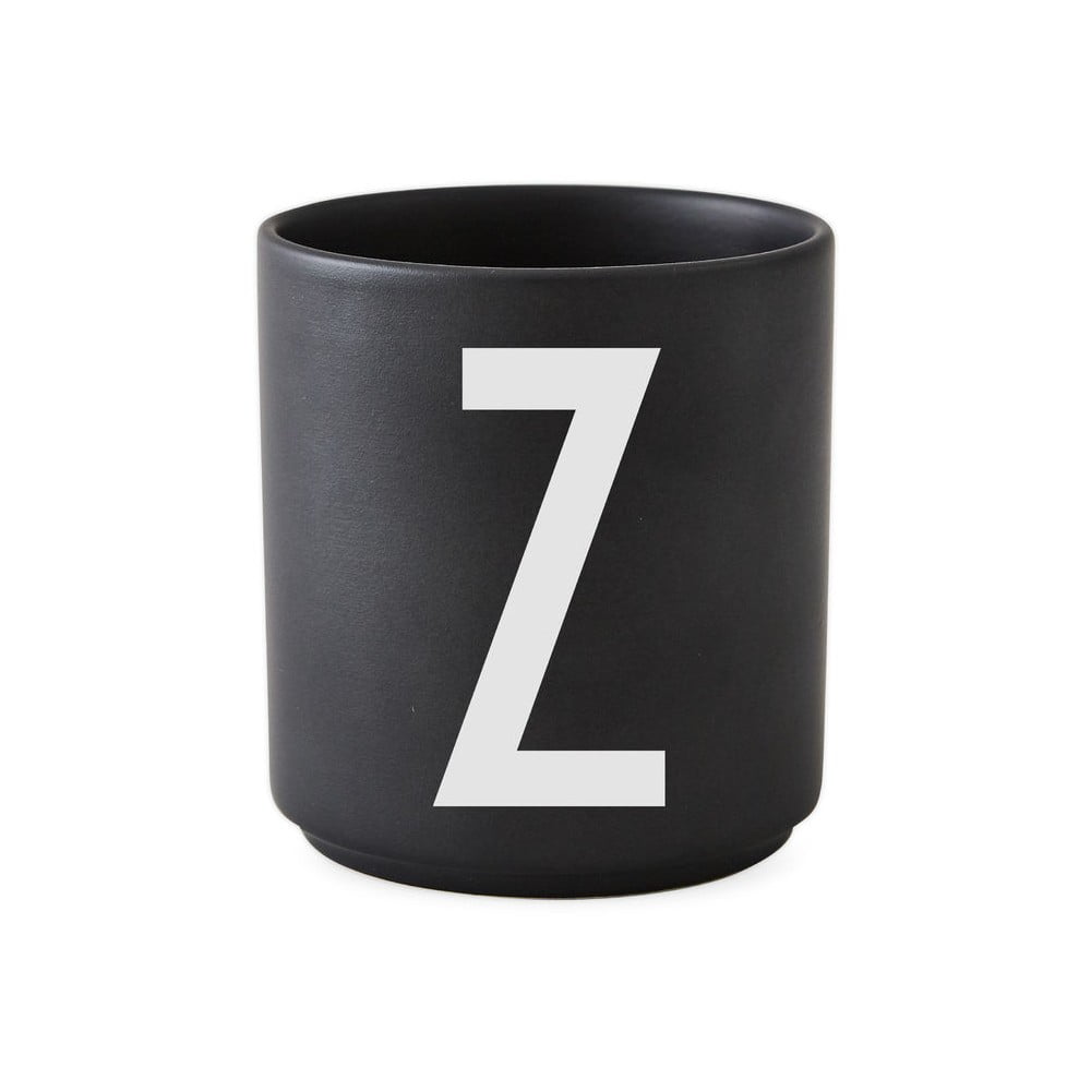 Alphabet Z fekete porcelánbögre