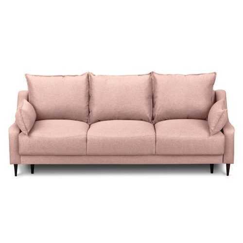 Ancolie rózsaszín kihúzható kanapé ágyneműtartóval