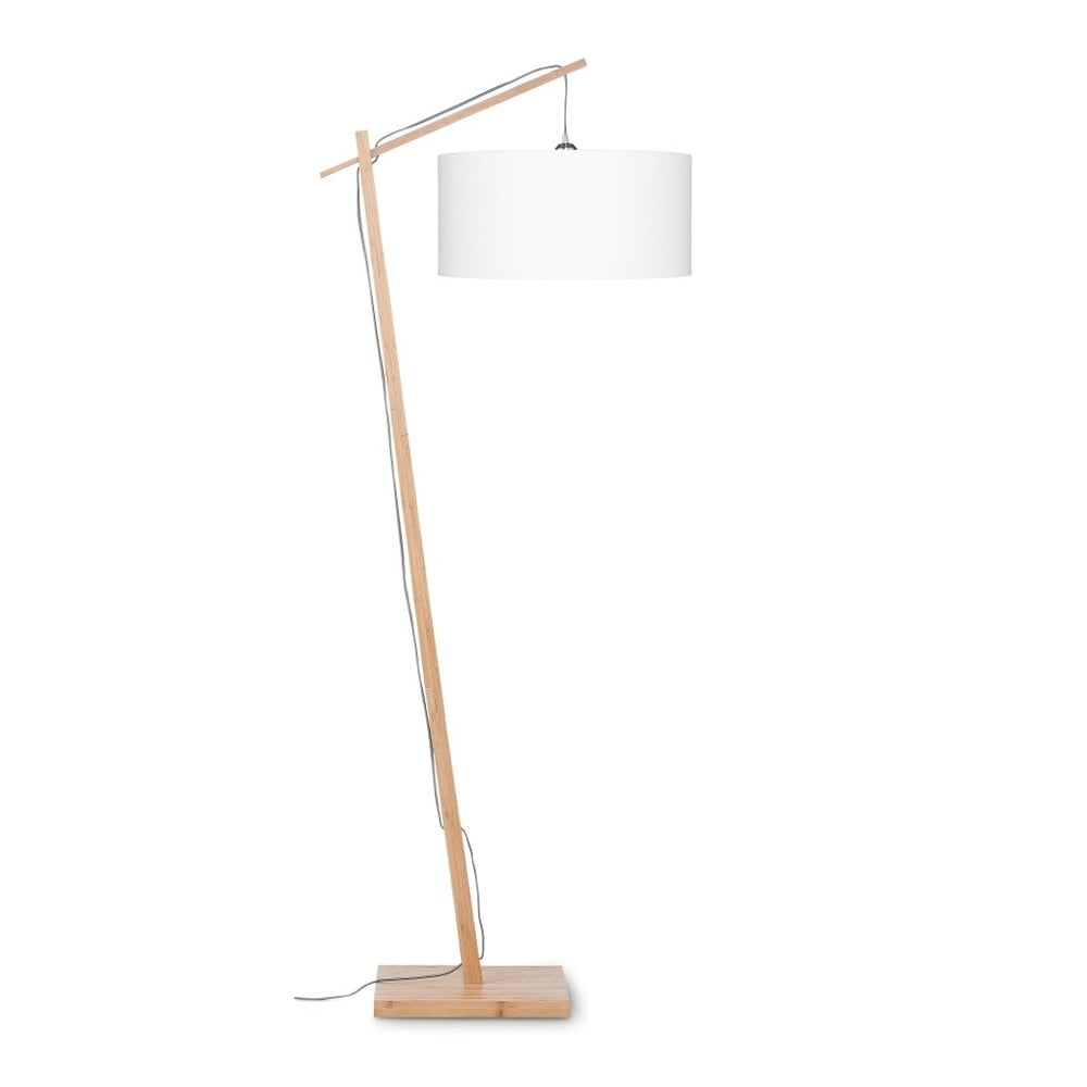 Andes állólámpa fehér búrával és bambusz lámpatesttel - Good&Mojo
