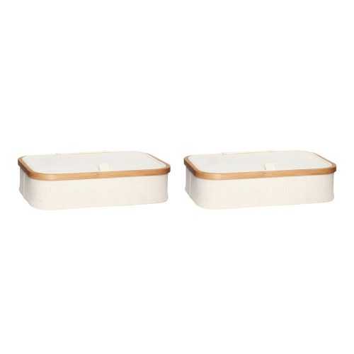 Bamboo 2 db-os bézs textil rendszerező szett - Hübsch