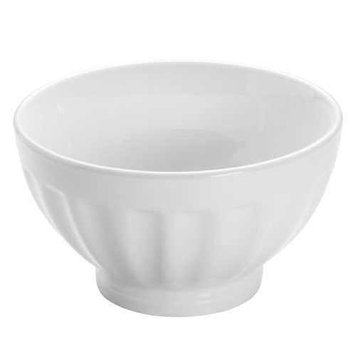 Basic Ribbed fehér porcelán tálka