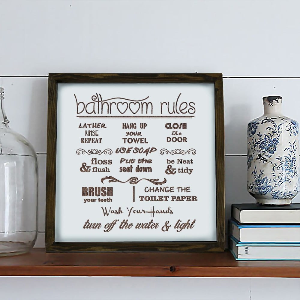 Bathroom Rules fali kép