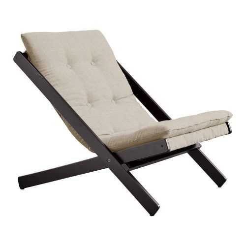 Boogie Black/Linen fekete összecsukható bükkfa fotel - Karup Design