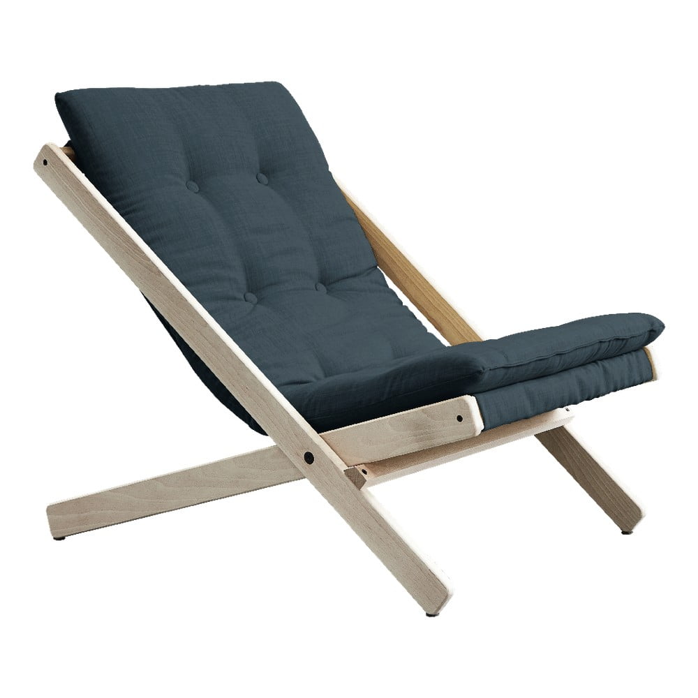 Boogie Raw/Petrol Blue kék összecsukható bükkfa fotel - Karup Design