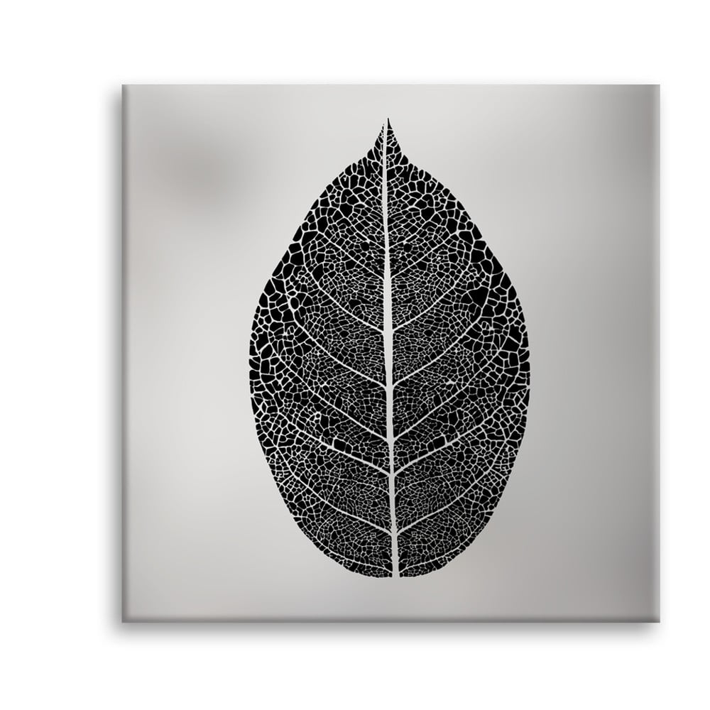 Canvas Silver Uno Black Leaf kép