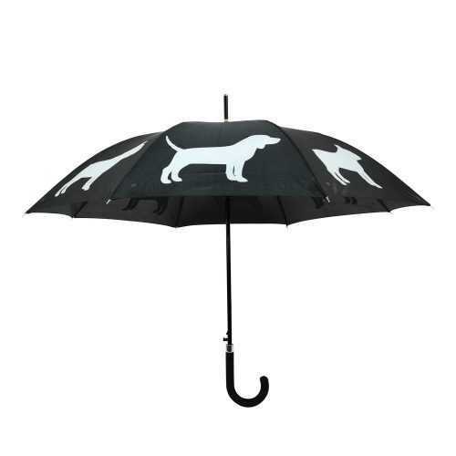 Dog fekete-fehér esernyő fényvisszaverő részletekkel - Esschert Design