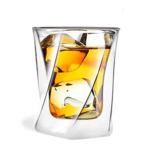 Duplafalú whiskeys pohár