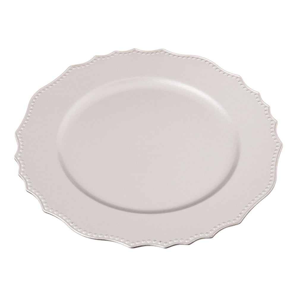 Ezüstszínű ovális szervírozó tányér ø 33 cm - Unimasa