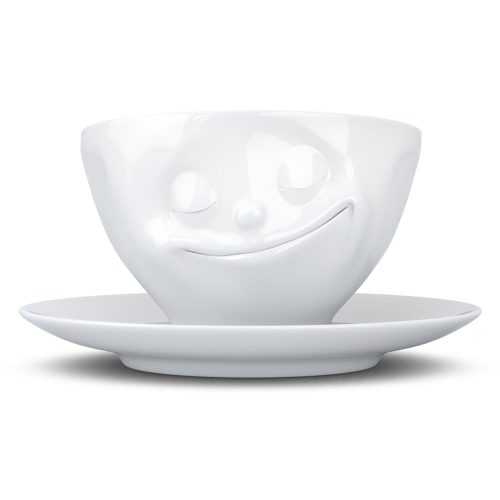 Fehér 'boldog' kávéscsésze