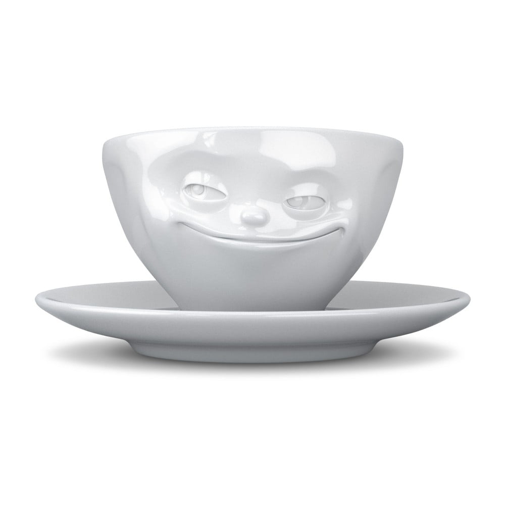 Fehér 'mosolygós' kávéscsésze