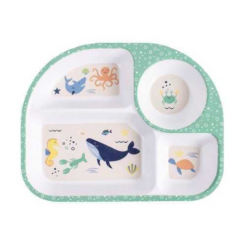 Fehér gyermek tányér 27x21 cm Ocean - Ladelle