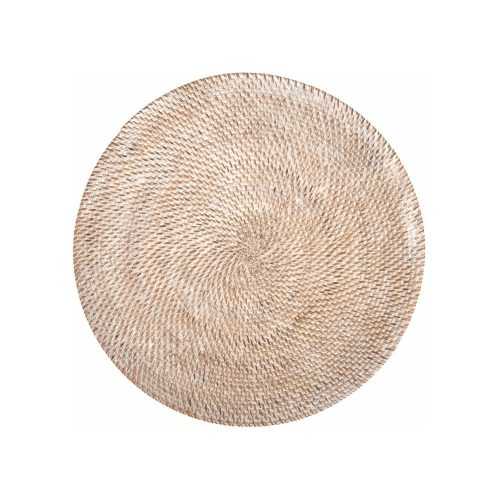 Fehér rattan tányéralátét