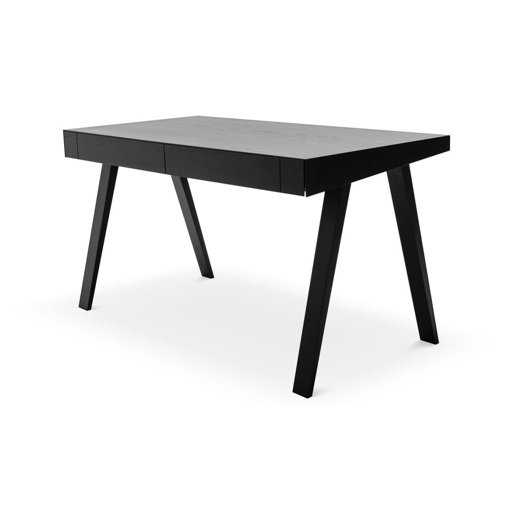 Fekete asztal kőrisfa lábakkal