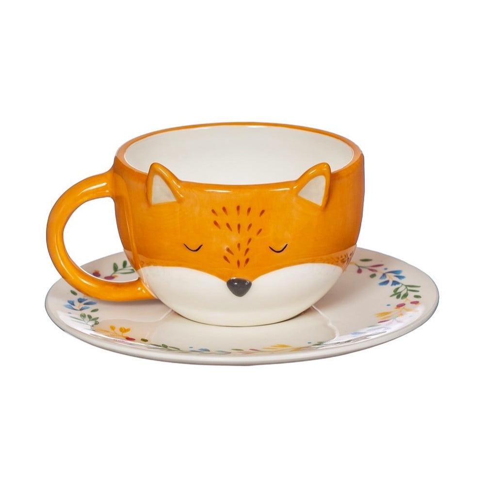 Finley Fox narancssárga dolomit csésze és csészealj