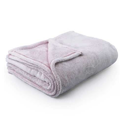 Fluff Powderpink világos rózsaszín mikroszálas takaró