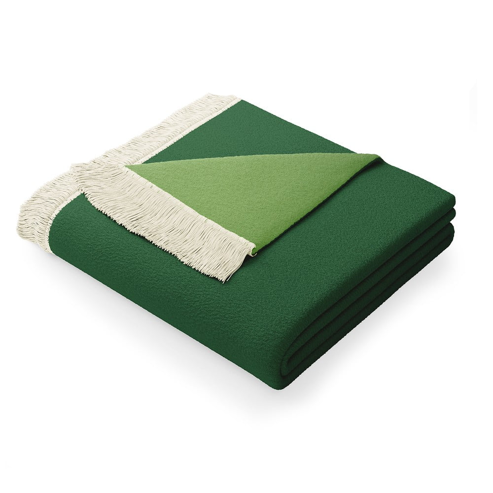 Franse zöld pamutkeverék takaró