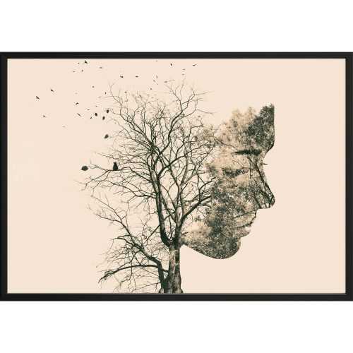 Girl Silhouette Tree plakát