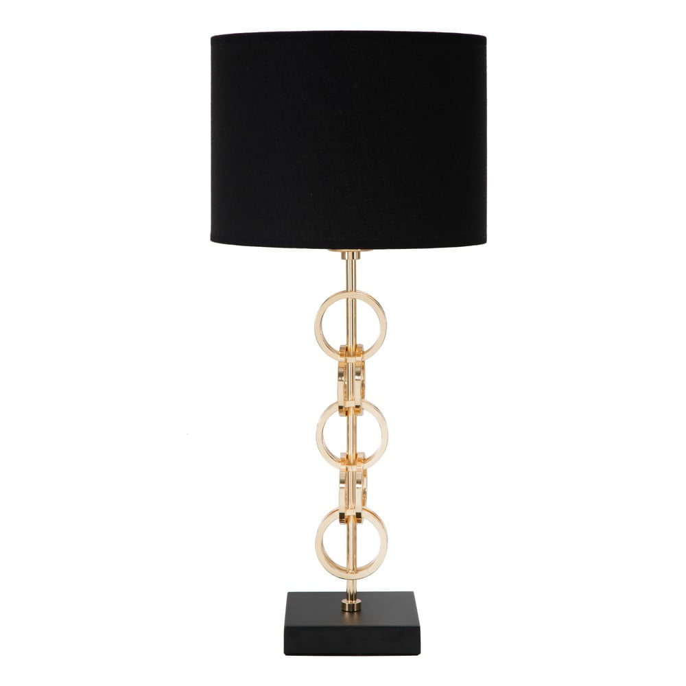 Glam Rings fekete-aranyszínű asztali lámpa