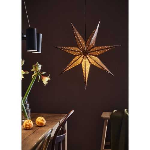Glitter barna karácsonyi függő fénydekoráció