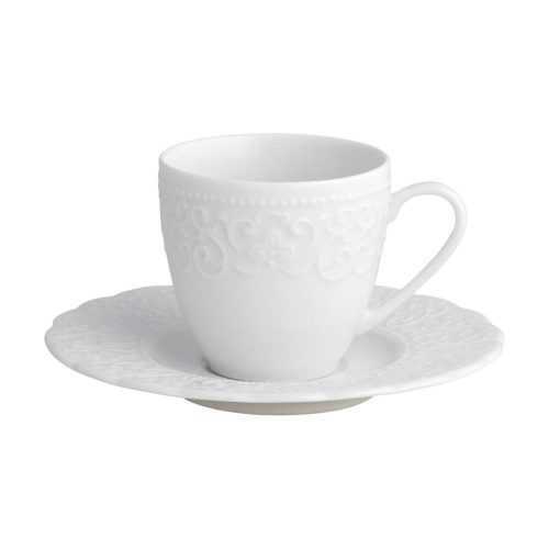 Gran Gala fehér porcelán csésze és csészealj
