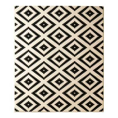 Hamla Diamond krémszínű-fekete szőnyeg