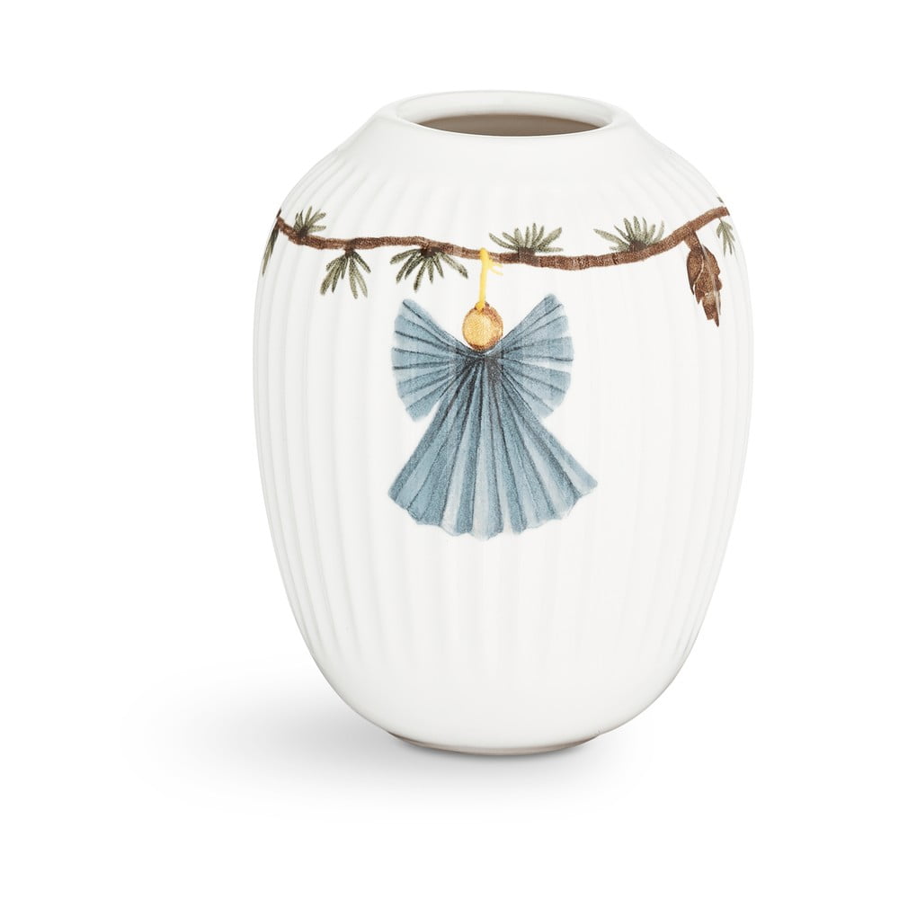 Hammershøi fehér karácsonyi porcelán váza
