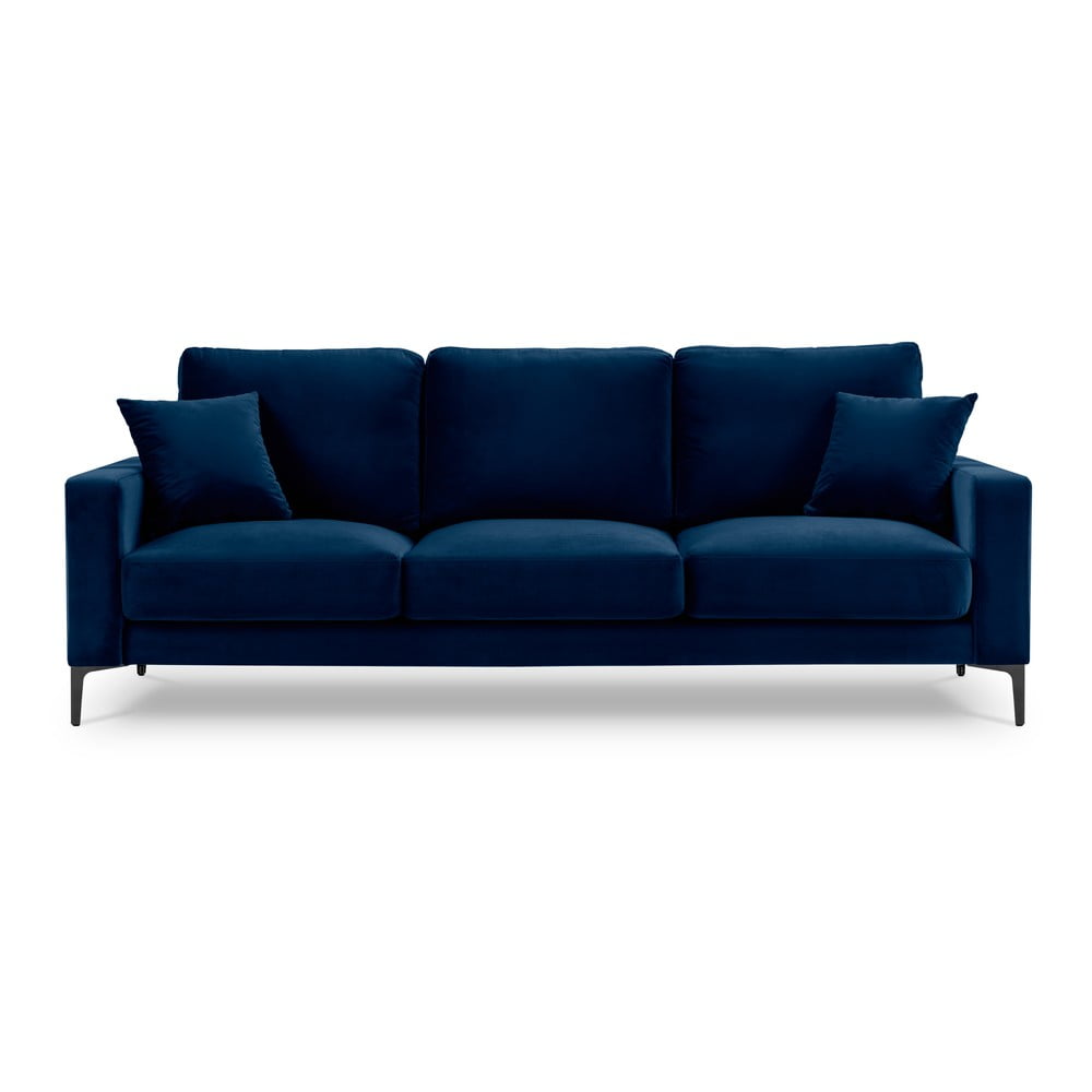 Harmony kék bársony kanapé