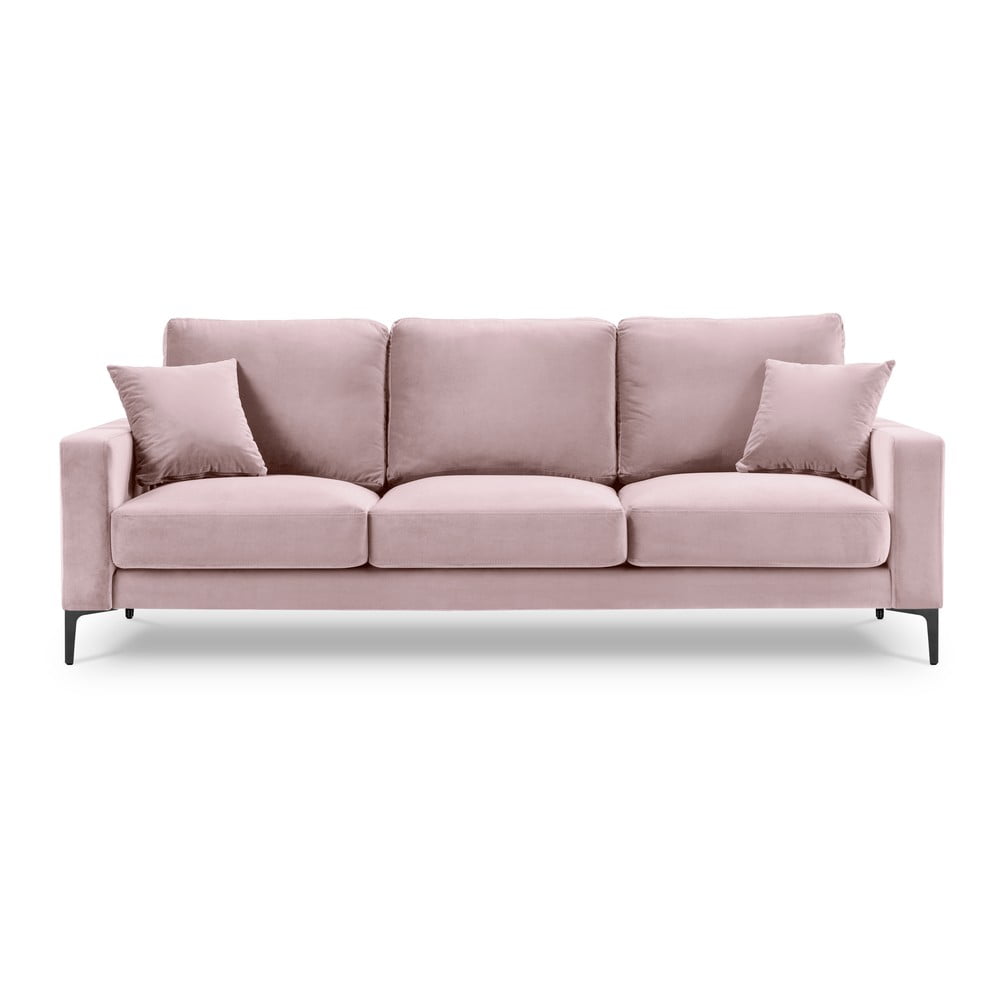 Harmony rózsaszín bársony kanapé
