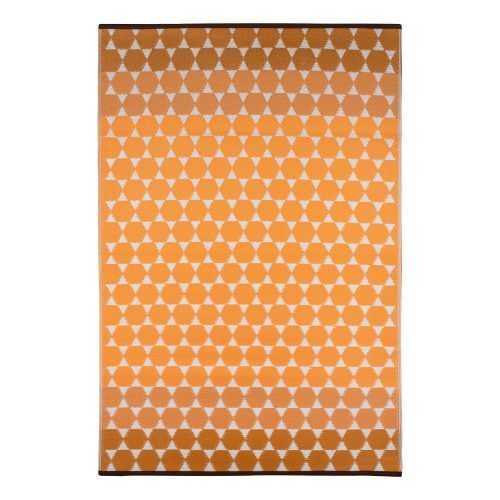 Hexagon narancssárga kültéri szőnyeg