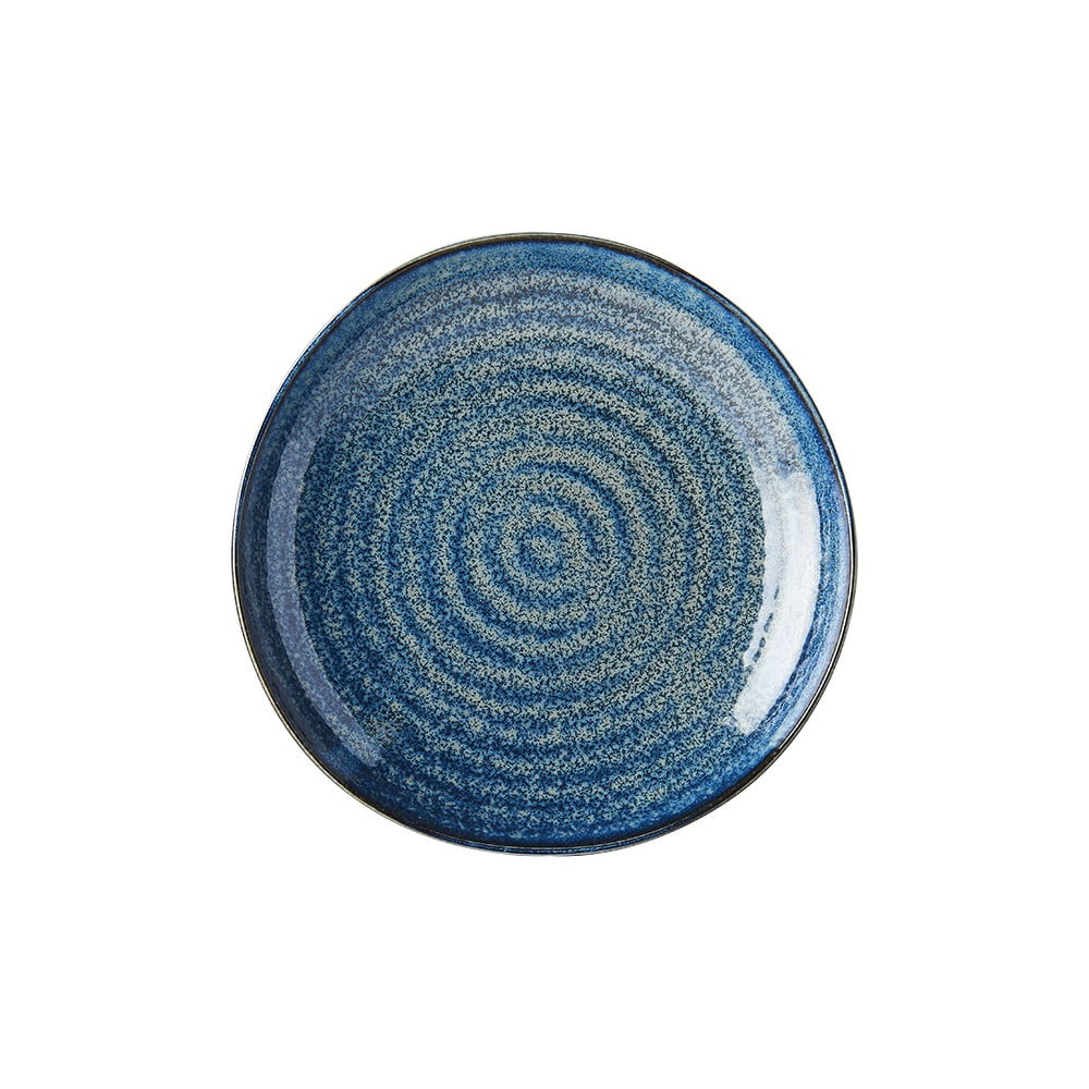 Indigo kék kerámia tányér