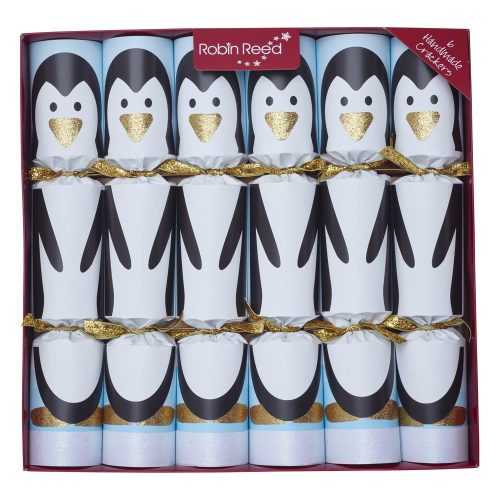 Karácsonyi cracker készlet 6 db-os Racing Penguin - Robin Reed