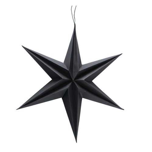 Kassia fekete csillag alakú karácsonyi papír függődísz