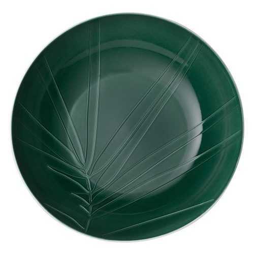 Leaf fehér-zöld porcelán szervírozó tál