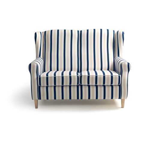 Lorris kék-fehér csíkos kanapé