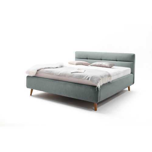 Lotte kék kétszemélyes ágy ráccsal és tárolóhellyel