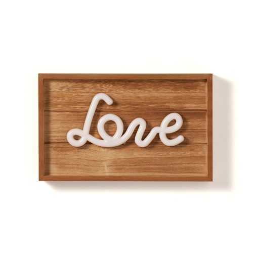 Love világos fa dekoráció - Tomasucci