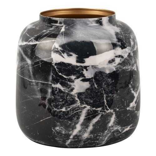 Marble fekete-fehér vas váza