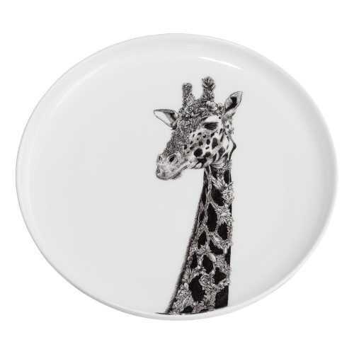 Marini Ferlazzo Giraffe fehér porcelán tányér