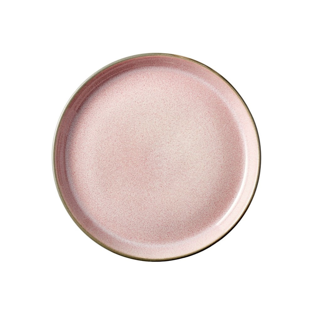 Mensa rózsaszín agyagkerámia tányér