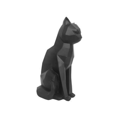 Origami Cat matt fekete szobor