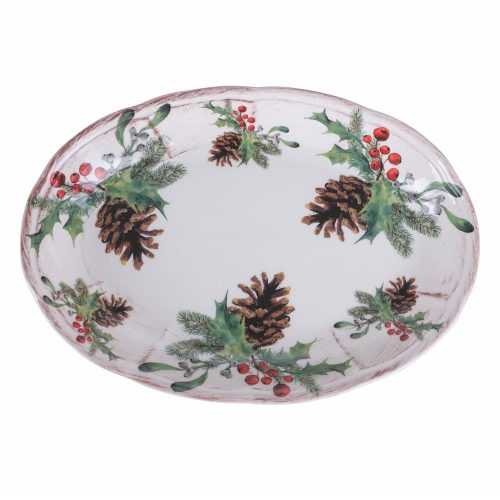 Ortisei karácsonyi kerámia szervírozó tányér