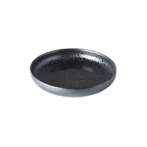 Pearl fekete-szürke kerámia tányér peremmel
