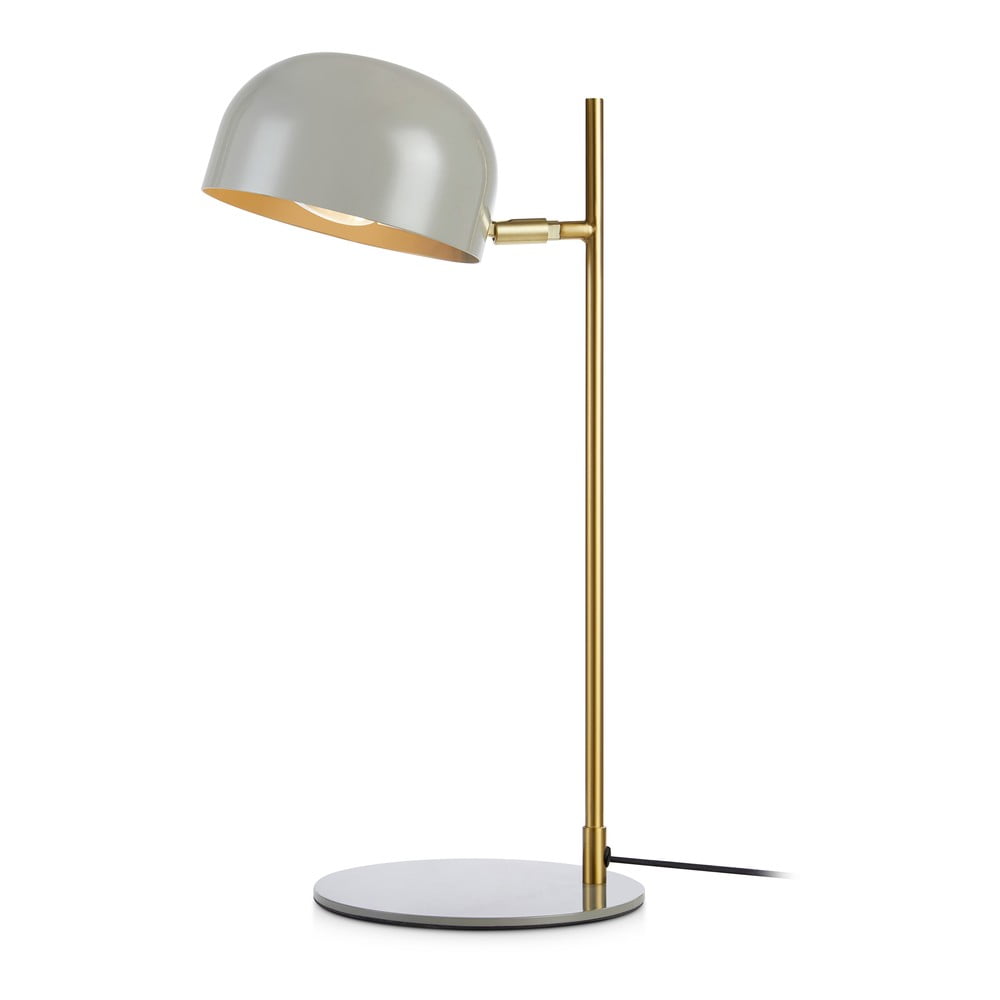 Pose szürke asztali lámpa rézszínű talpazaton - Markslöjd