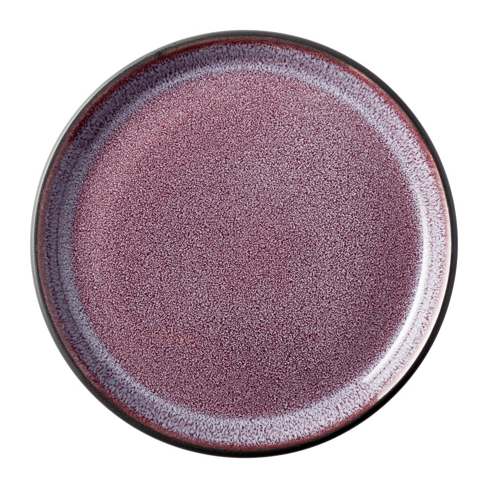 Premium lila agyagkerámia szervírozó tányér