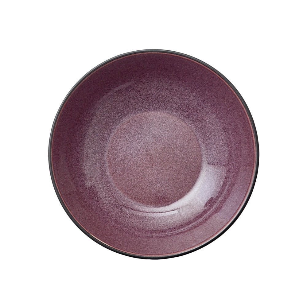 Premium lila-fekete agyagkerámia szervírozó tányér