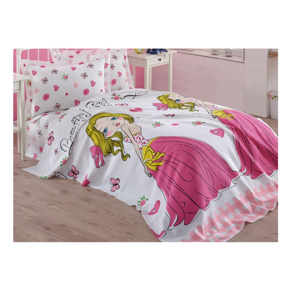 Princess rózsaszín tiszta pamut gyermek ágytakaró