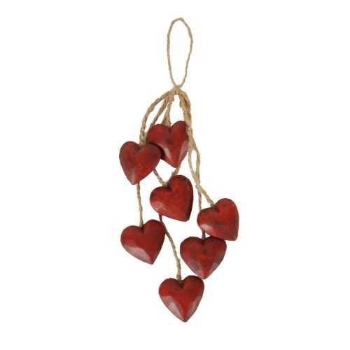 Red Heart fából készült felakasztható dekoráció - Antic Line