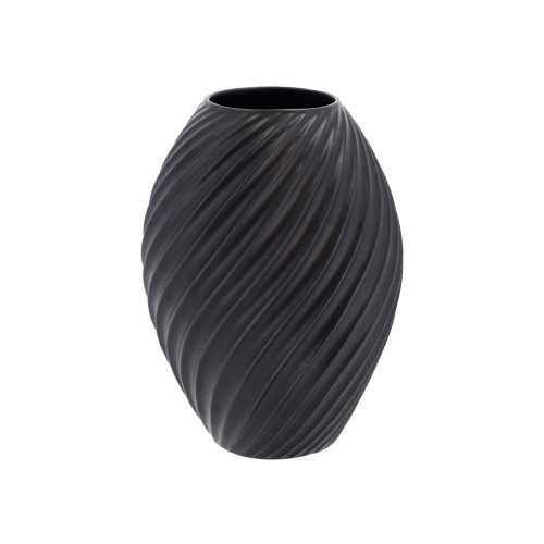 River fekete porcelán váza
