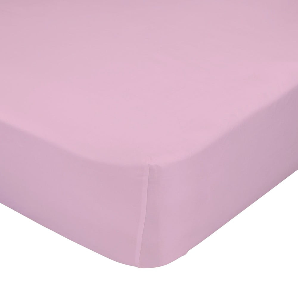 Rózsaszín elasztikus lepedő 100% pamutból